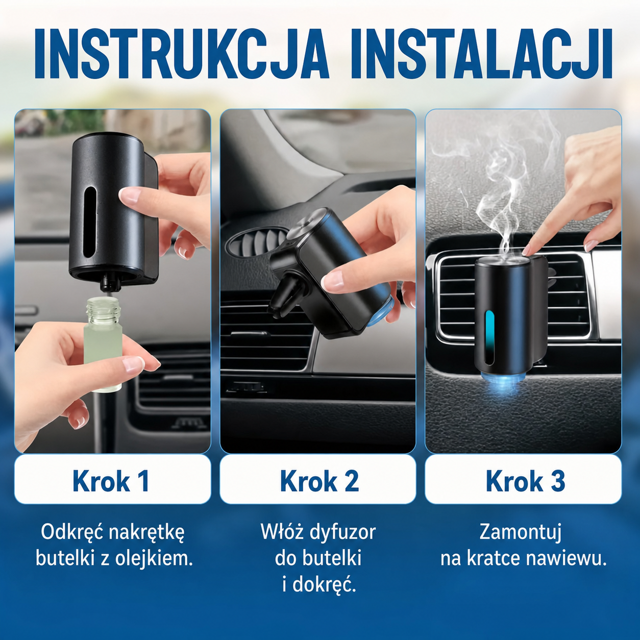 AromaFlow Pro - Inteligentny Dyfuzor Zapachu Do Kratki Samochodu